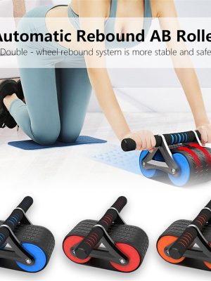 Double Wheel Abdominal Exerciser Women Men Automatic Rebound Ab Wheel Roller Waist Trainer Gym Sports Home Exercise Devices
