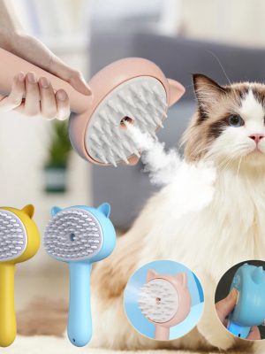 Hair Cleaning Brush With Mist Multifunctional Cat Grooming Brush Rechargeable Self Cleaning Slicker Brush For Pets Dogs & Catsb Pet Products