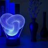 Twist Abstract LED 3D Night Light Touch Colorful Acrylic 3D Table Lamp Decoration Lighting Baby Sleeping Mood Lamp Best Gift