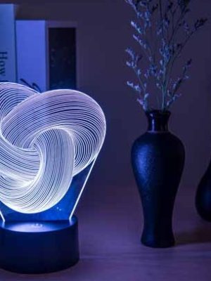 Twist Abstract LED 3D Night Light Touch Colorful Acrylic 3D Table Lamp Decoration Lighting Baby Sleeping Mood Lamp Best Gift
