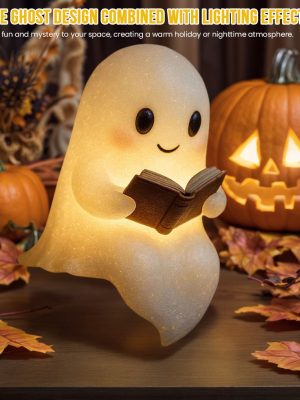 Cute LED Ghost Night Light Children's Nightlight Gift Bedside Sleep Lamp Halloween Decorations Lovely Ghost Lamp Warm Light