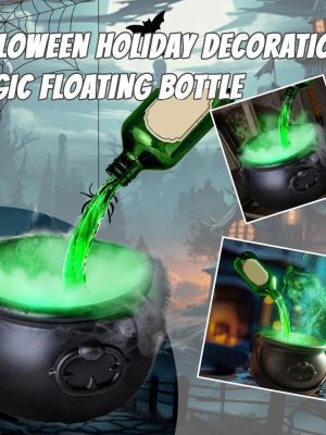 Halloween Black Wizard Bowl Magic Float Bottle And Diffuser Indoor Home Bar Magic Party Horror Ghost Props Halloween Decoration