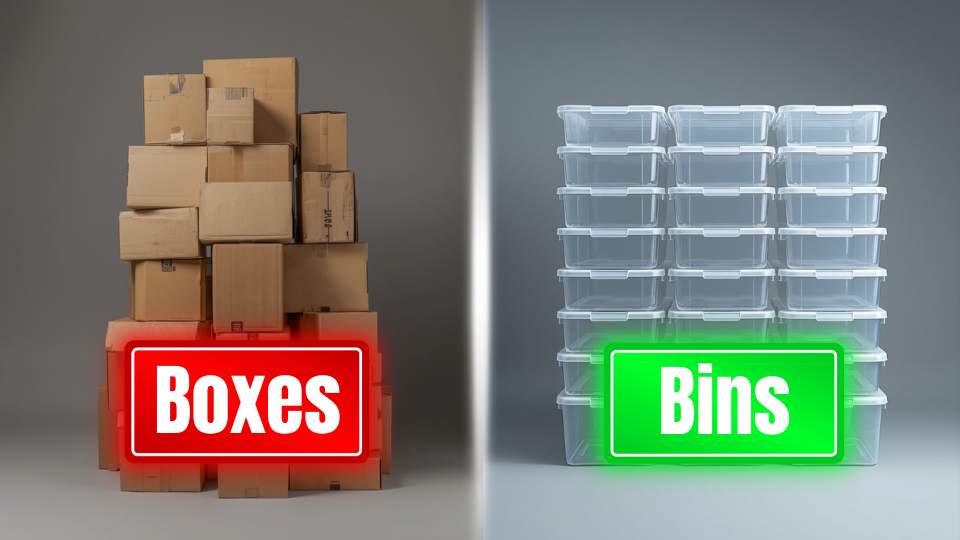 moving boxes vs plastic bins